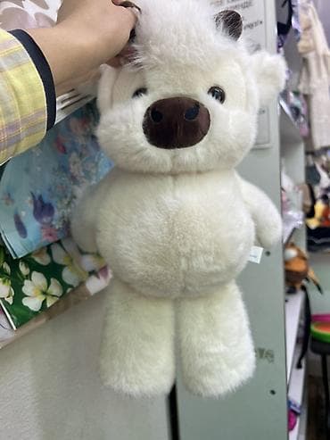 перьевая подушка: Мягкая игрушка «Белый поросёнок» - Милый плюшевый поросёнок белого — 1