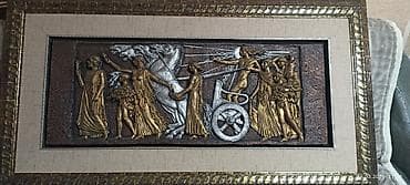 гобелен картины: Рельефное панно в раме с античным сюжетом - Настенная декоративная — 2