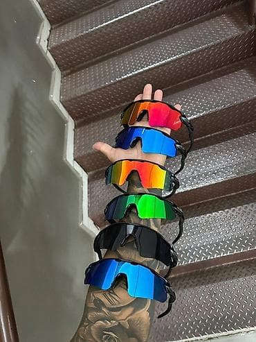 Аксессуарлар: Спортивные очки Oakley (линейка Radar/EV стиль) с зеркальными сменными — 7