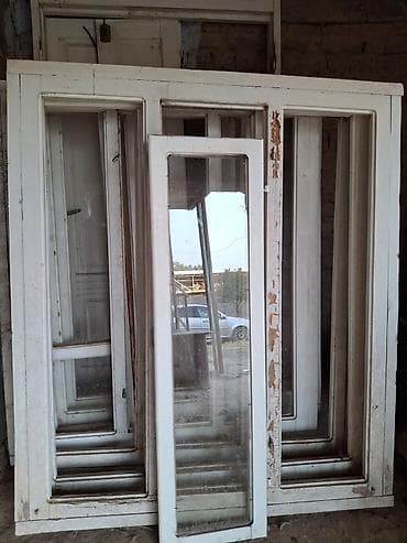 вертикальные: Готовое деревянное окно, Тип окна: Стандартные, Б/у, Без установки, Без рассрочки — 4