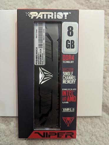 Оперативная память, Новый, Patriot, 8 ГБ, DDR4, 3600 МГц, Для ПК