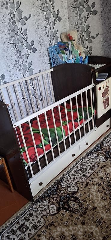 Детская кровать трансформер, Другой тип, цвет - Коричневый