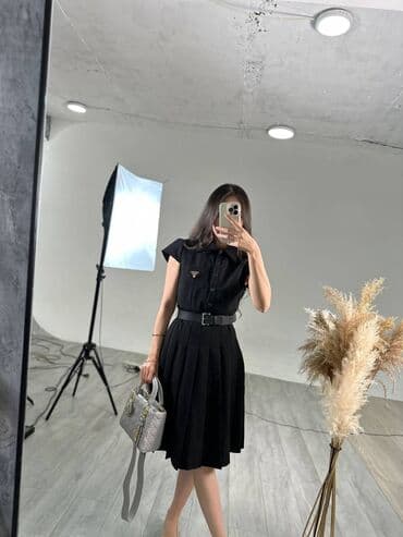 вечерний костюм: Вечернее платье, Классическое, Длинная модель, Без рукавов, S — 1