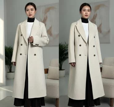 Пальто, Классика, Зима, Кашемир, Длинная модель, Стандарт