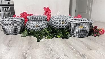 Драцендер жана Сансевиериялар: Плетёные кашпо VESNA - Декоративные кашпо ручной плетки из — 2