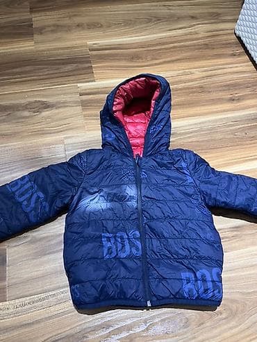 Детская двусторонняя утеплённая куртка с капюшоном. Hugo Boss оригинал