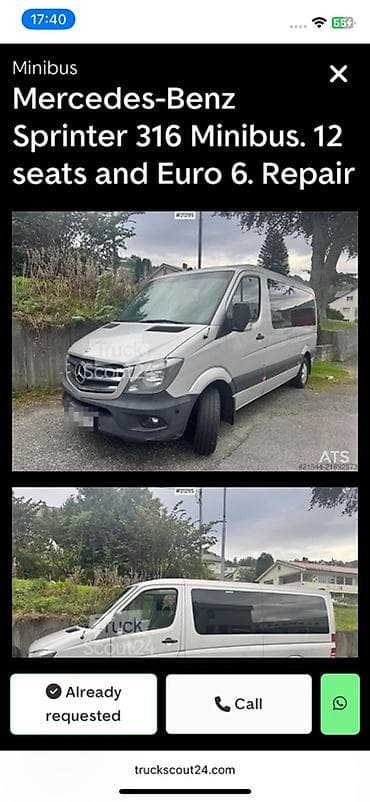 sprinter 516: Mercedes-Benz Спринтер: 2014 г., 2.2 л, Автомат, Дизель, Бус — 1