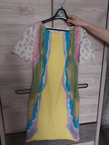 retro casio: Повседневное платье, Турция, Лето, Короткая модель, Трикотаж, Футляр, S — 1