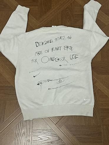 рубашки белые: Мужская толстовка, XS, Nike, Новый, цвет - Бежевый — 3