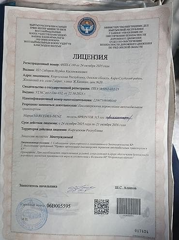 кышкы кийимдер: Мерседес Спринтер на заказ на любые мероприятия по стране опытный — 9