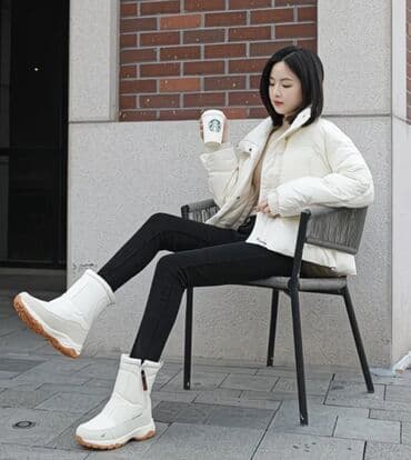 Сапоги: Женские зимние сапоги Yasen, белые, Аляски Размер 40 Стелька 25см На — 2