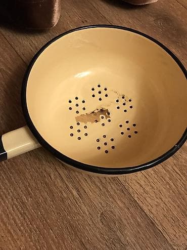 Советский новый дуршлаг, эмалированный, плотный добротный и — 2