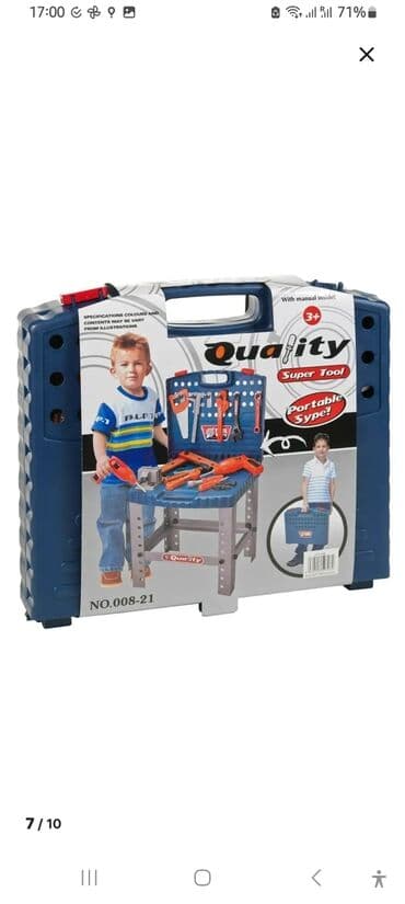 развивающие игрушки для детей 2 лет: Детская мастерская 2-в-1 «Quality Tool» — игровой набор из 67 — 3