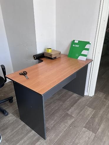 таулетный столик: Офисный стол, Нерегулируемый, цвет - Серый, Прямоугольный, ЛДСП — 2