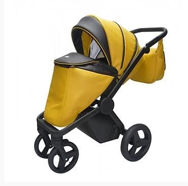 коляски большие: Коляска, цвет - Желтый, Б/у — 1