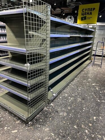 оборудование для бутика: Витрины, стеллажи, полки торговые металлические б/у, полка магазинная — 2