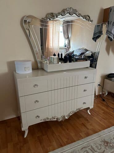 спальный гарнитур турция: Спальный гарнитур, Б/у, Двуспальная кровать, Шкаф, Комод, Самовывоз — 3