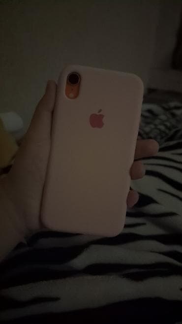 IPhone Xr, Б/у, 128 ГБ, Коралловый, Чехол, 100 %