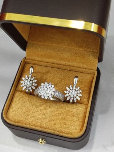 свадебные платья от производителя: Набор украшений, Проба 925, Женские, Новый — 9