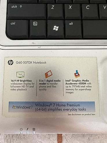 ssd 60: HP G60-507DX — классический ноутбук для базовых задач. Основные — 2