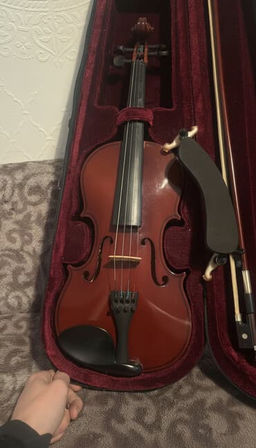 аренда музыкальных инструментов: Скрипка с комплектом аксессуаров в футляре. - Полный размер 4/4 — 1