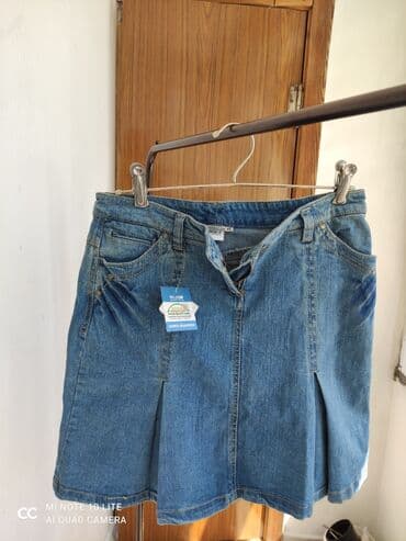теннисный юбка: Джинсовые юбки новые: синяя и хаки. Размер 46-50 — 3