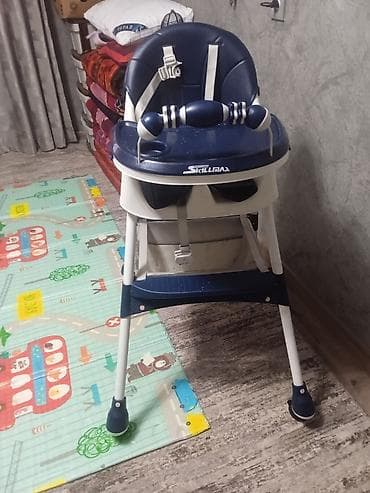 бутылка для кормление: Стульчик для кормления, Б/у, Skillmax, Металл, Трансформер, цвет - Синий — 3