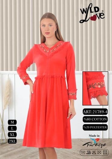 Прокат одежды: Повседневное платье, Турция, Хлопок, M — 4