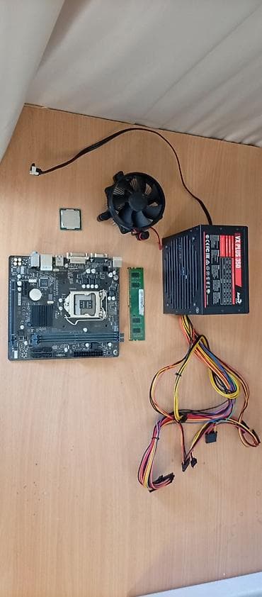 Комплект материнская плата h310m+4гб ддр4+Celeron g4900 блок питания