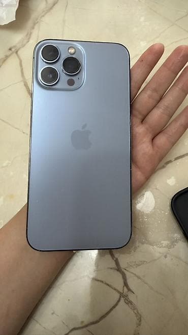 IPhone 13 Pro Max, Б/у, 1 ТБ, Sierra Blue, Кабель