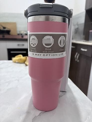 куплю стаканы: Термокружка/термостакан с крышкой 3-в-1 и переносной ручкой - Объем — 2