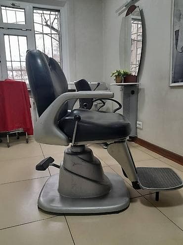 кресло для парехмахера: Барберское/парикмахерское кресло с гидравлическим подъемом - Широкое — 2