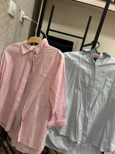 брендовая мужская одежда бишкек: Рубашка, Классическая модель, Оверсайз, В полоску, Корея — 2