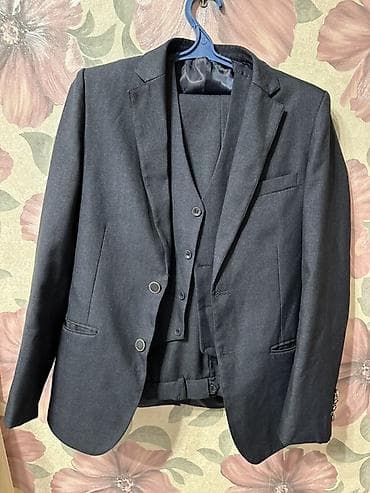 adidas boost: Синий Мужской классический костюм-тройка, в цвете дипломат — 2