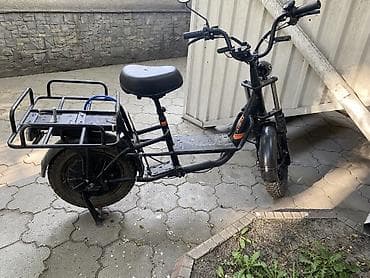 Электроскутер-грузовой (фэт-скутер) с задней платформой -