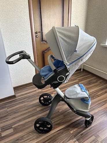 коляски стокке цена: Коляска, Stokke, цвет - Голубой, Б/у — 4