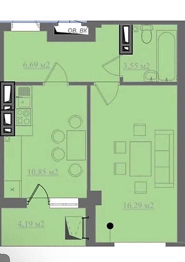 1 комната, 42 м², Кок-Жар мкр Элитка, 10 этаж, Евроремонт at lalafo.kg 1 комната, 42 м², Кок-Жар мкр Элитка, 10 этаж, Евроремонт