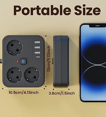 юсб панели: Сетевой удлинитель с USB-портами (EU-тип) - Компактный форм‑фактор — 3