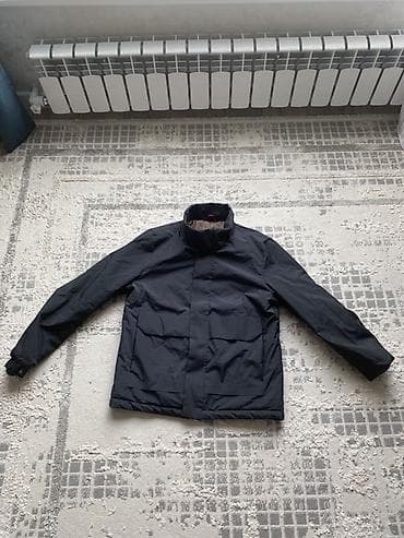 Мужская утеплённая куртка, тёмно‑синяя/чёрная.(детская) размер М -