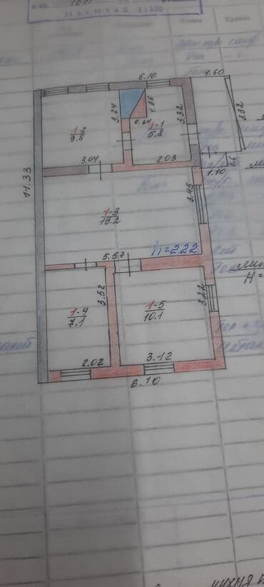 Үйдү ижарага алам: Үй, 70 кв. м, 4 бөлмө, Менчик ээси — 2