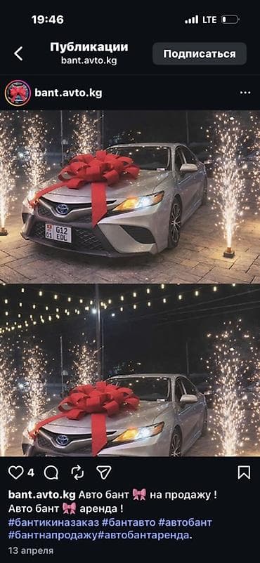 подарочный бант на машину: Большой декоративный авто-бант для оформления автомобиля. - Яркий — 4