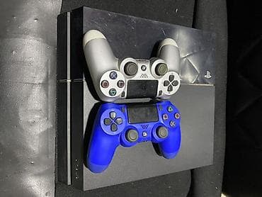 PlayStation 4 фат (прошитый ) с двумя беспроводными геймпадами