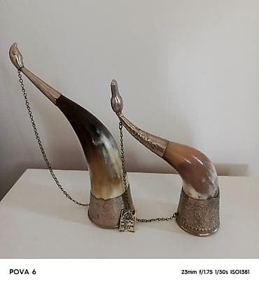 Заголовок: Советские бокалы-рога из натурального рога (с этикеткой)