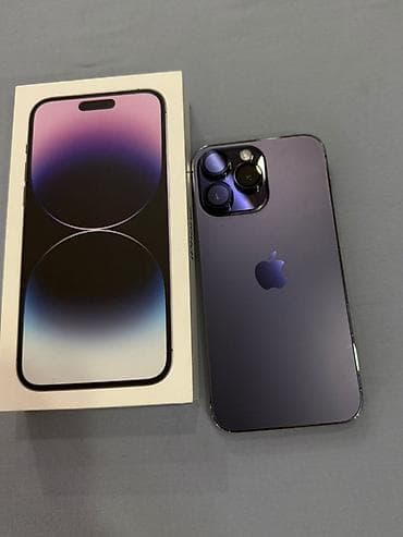 IPhone 14 Pro Max, Б/у, 256 ГБ, Deep Purple, Защитное стекло, Чехол, Коробка, 80 % at lalafo.kg IPhone 14 Pro Max, Б/у, 256 ГБ, Deep Purple, Защитное стекло, Чехол, Коробка, 80 %