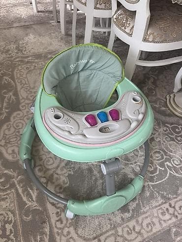 mow baby: Детские ходунки Babywalker - Круглая устойчивая база на колесиках — 1