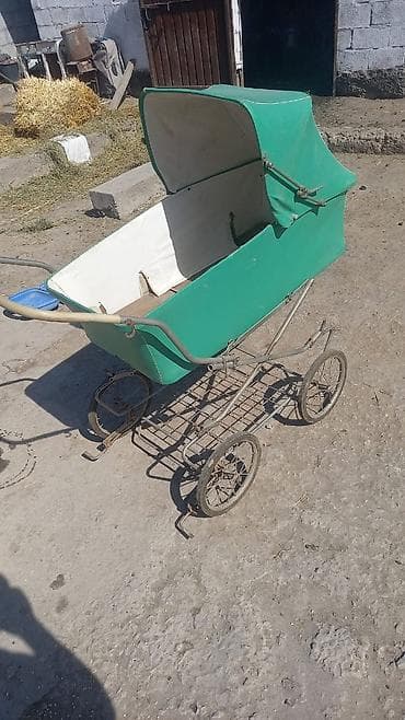 коляска санки: Детская коляска-люлька ретро (советского типа) - Просторная жесткая — 2