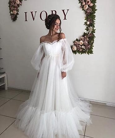 Платье в стиле boho/romantic. - Цвет: молочный/айвори. - Силуэт