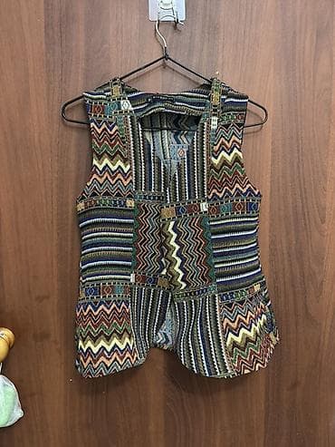 кофта шым женский: Женский жилет с этно‑узором - Материал: плотный жаккард/гобеленовая — 1