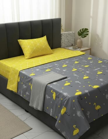 магазин подушка бишкек: Комплект постельного белья с принтом клетку, выполненный в синих и — 1