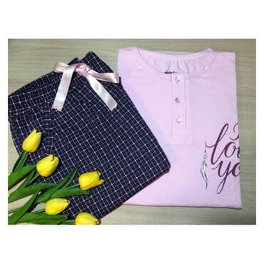 белая ночная сорочка: Пижама с длинными рукавами на зиму. Ткань :плотная,х!б Цена:1200сом — 5